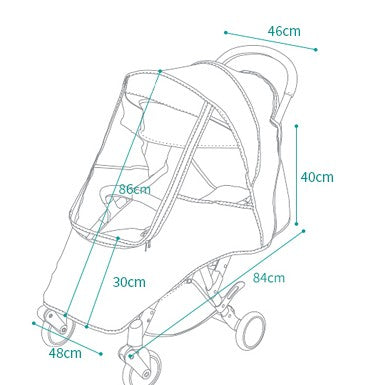 Housse de Poussette Universelle NordicShield (Lin Cationique Imperméable)