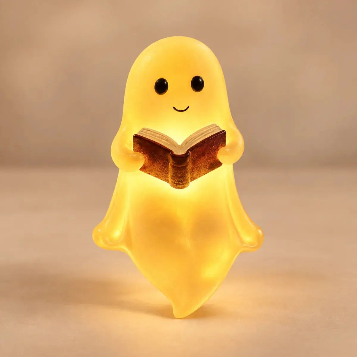 Veilleuse Fantôme Lecture – Décoration Halloween Lumineuse en Résine