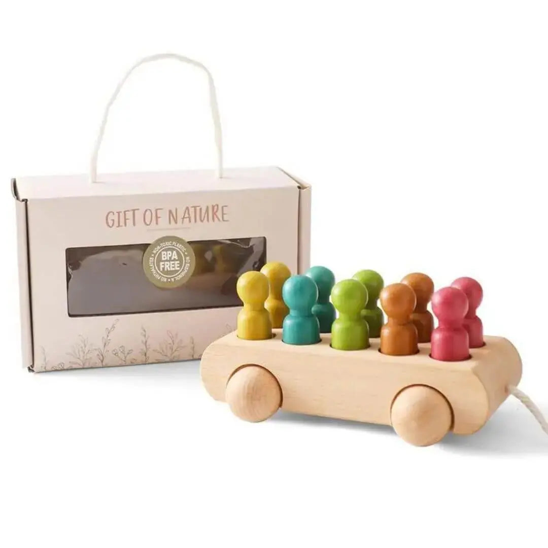 Voiture en Bois Montessori Figurines  – MiniPeople