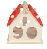 WisdomWood Montessori Maison de Tri des Chiffres et Formes (Puzzle en Bois 3D)