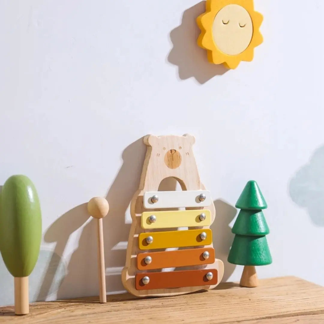 Xylophone en bois 5 notes pour bébé - HappyBear