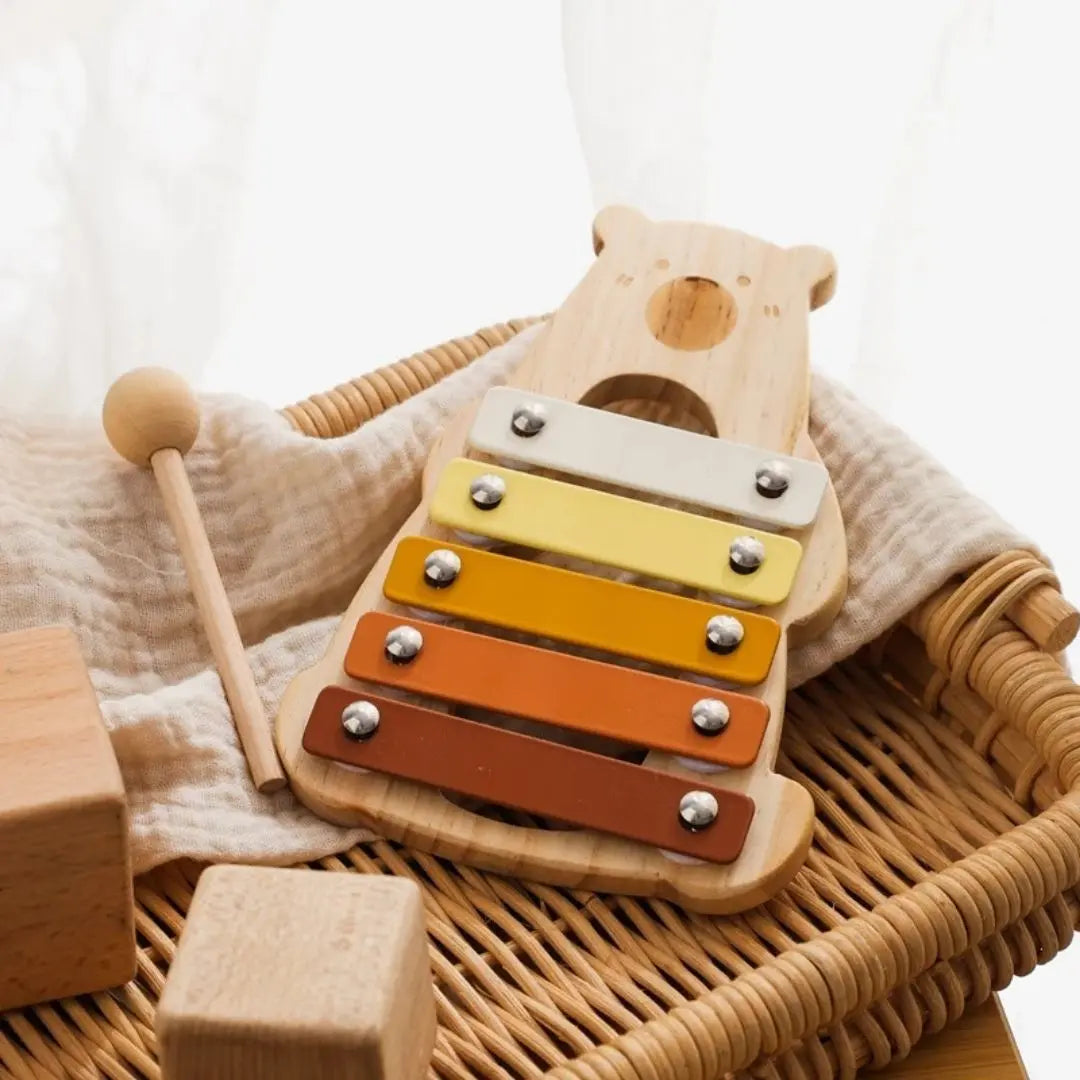 Xylophone en bois 5 notes pour bébé - HappyBear