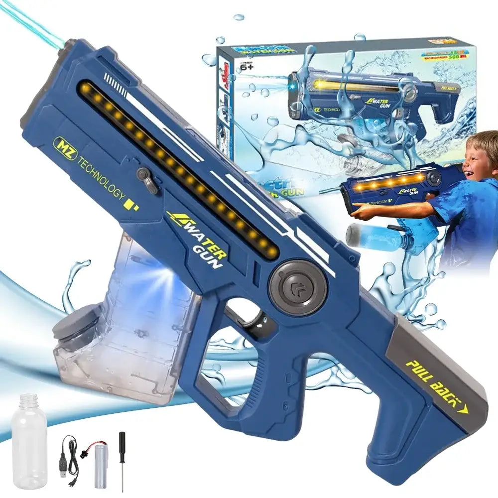 Pistolet à eau électrique rechargeable avec lumières