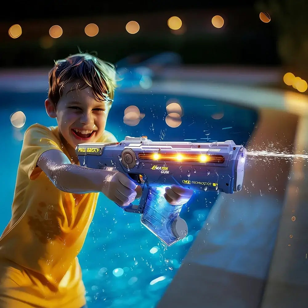 Pistolet à eau électrique rechargeable avec lumières