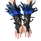 Gants en plumes Bal masqué