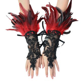 Gants en plumes Bal masqué