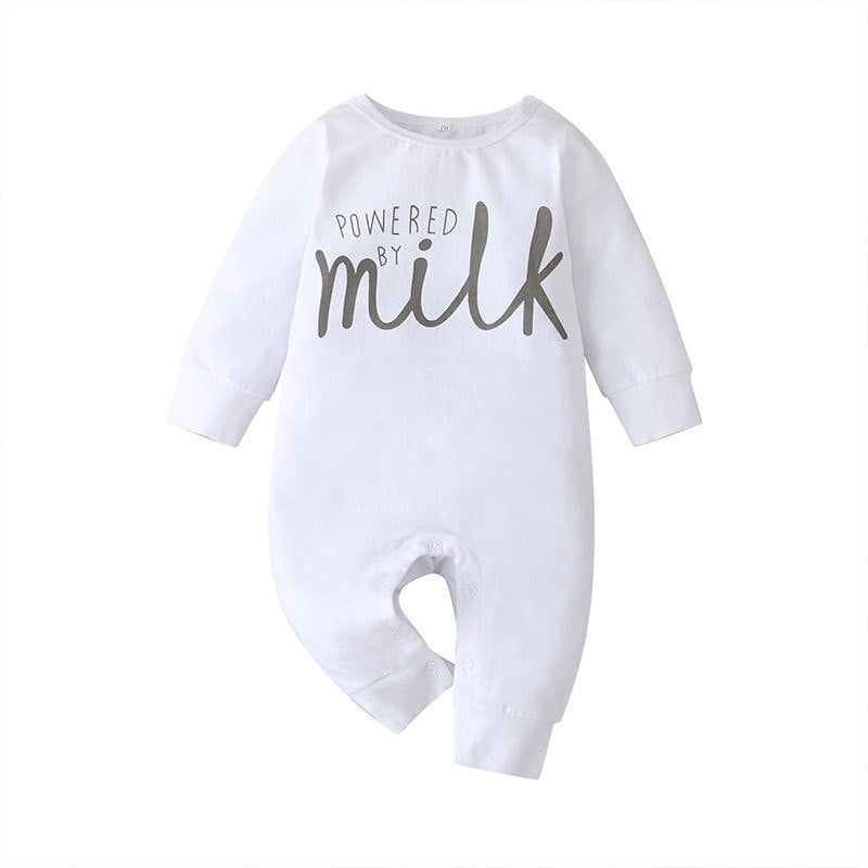 Combinaison en coton doux avec imprimé alphabet (Boutons dissimulés)