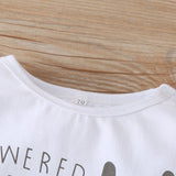 Combinaison en coton doux avec imprimé alphabet (Boutons dissimulés)