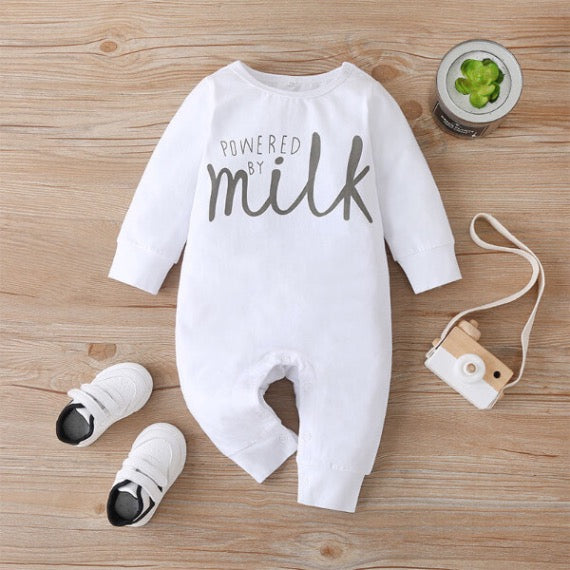 Combinaison en coton doux avec imprimé alphabet (Boutons dissimulés)