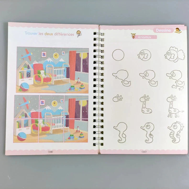 Cahier d'Ecriture Magique Réutilisable | MagicBook