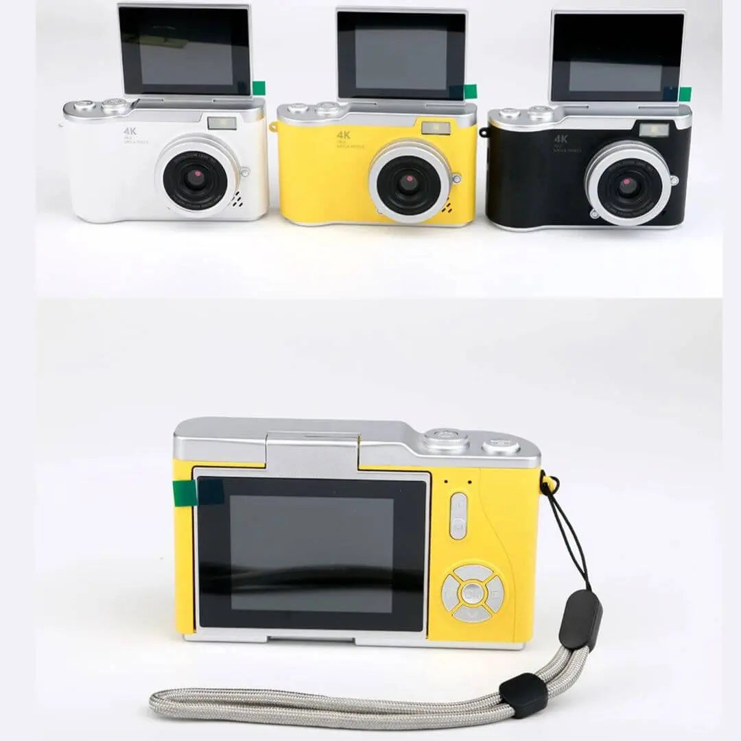 Fotocamera per Bambini 4K HD 48MP con Schermo Rotante 180° – PixyCam