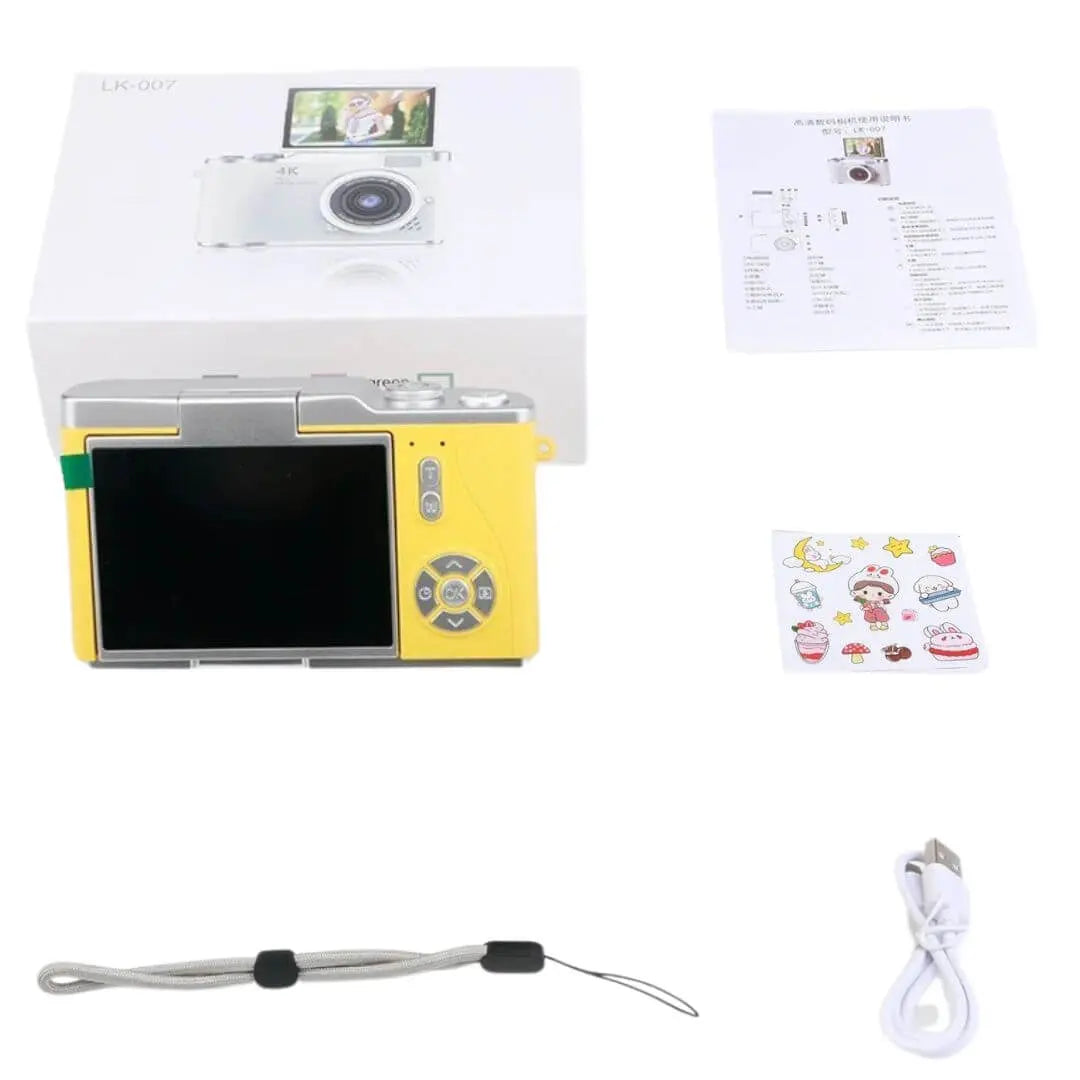 Fotocamera per Bambini 4K HD 48MP con Schermo Rotante 180° – PixyCam