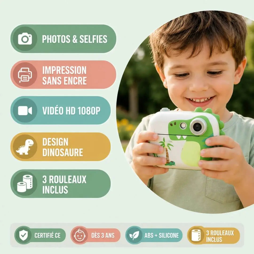 Appareil Photo Enfant 3 Ans – Dinosaure pour Petits Explorateurs
