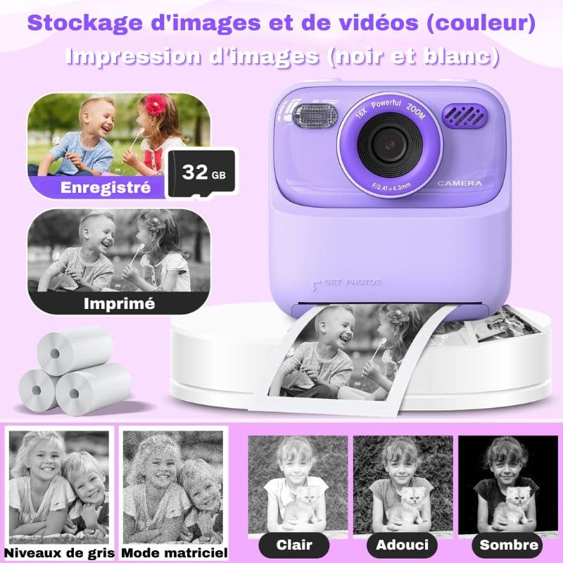 Appareil Photo Instantané pour Enfant Créatif | PixiFun