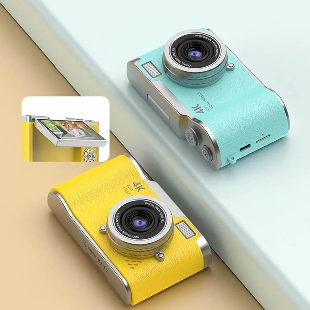 Fotocamera per Bambini 4K HD 48MP con Schermo Rotante 180° – PixyCam