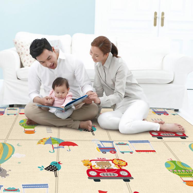 Grand Tapis de Jeu Pliable (Impression Safari et Nature Recto-Verso)