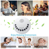 Veilleuse Sonore Portable Blanche (6 Sons Apaisants)