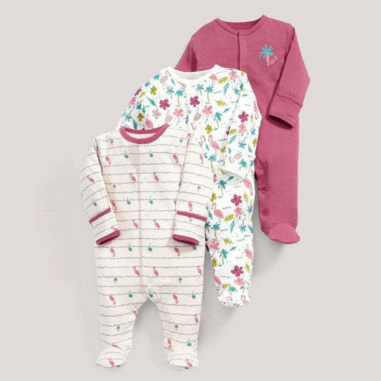 Ensemble Cadeau 3 pièces Onesie en Coton Essentiel (Coton Classe A)