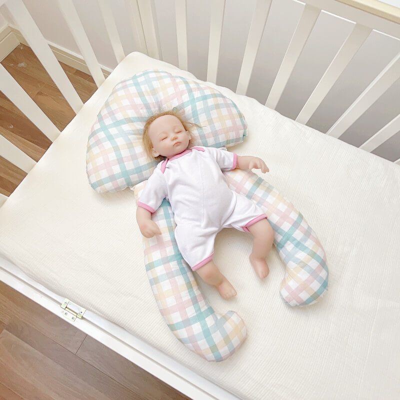 Oreiller Bébé Anti-Basculement Apaisant (Support en Fibre Dupont Premium)