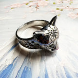 Bague Argent Chat Magic