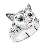 Bague Argent Chat Magic