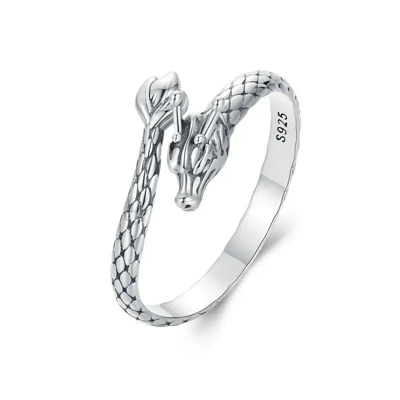 Bague argent Réglable Dragon