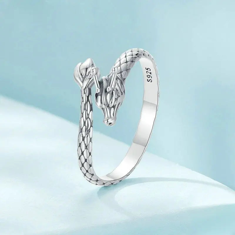 Bague argent Réglable Dragon