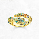 Bague Serpent magique Argent Plaqué Or