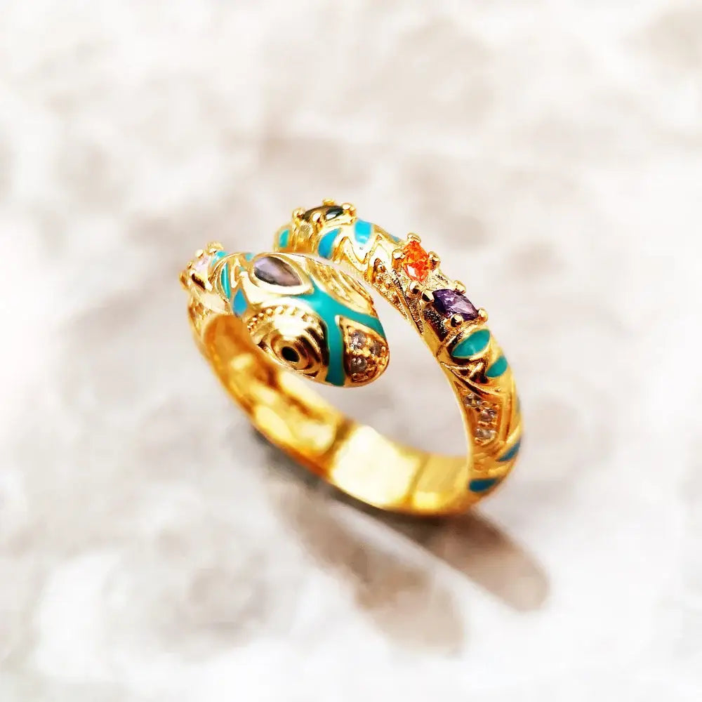 Bague Serpent magique Argent Plaqué Or