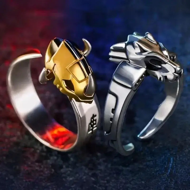 Bagues Anime Digimon Greymon Garurumon