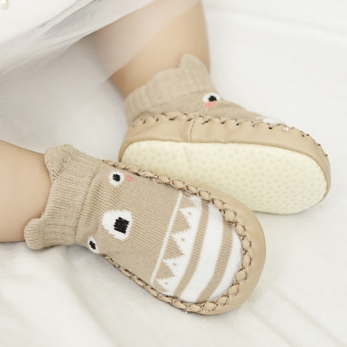 Chaussettes de Sol Bébé Cartoon GripKnit – Douces, Antidérapantes et Adorables