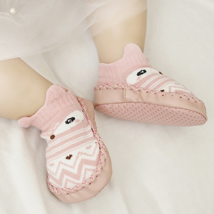 Chaussettes de Sol Bébé Cartoon GripKnit – Douces, Antidérapantes et Adorables