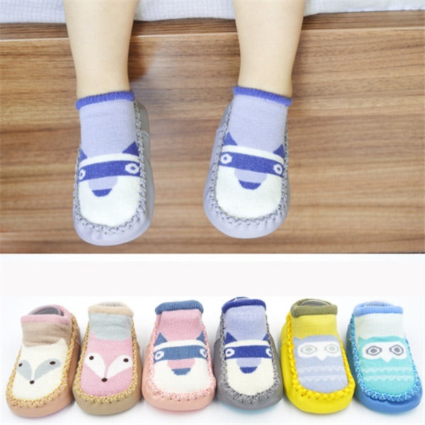 Chaussettes de Sol Bébé Cartoon GripKnit – Douces, Antidérapantes et Adorables
