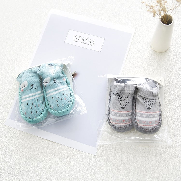 Chaussettes de Sol Bébé Cartoon GripKnit – Douces, Antidérapantes et Adorables