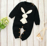 Le Petit Sauteur Combinaison Tricotée | Queue de Lapin & Pom-Pom