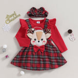 Ensemble de Noël Reindeer Joy | Tenue de Fête 3 Pièces