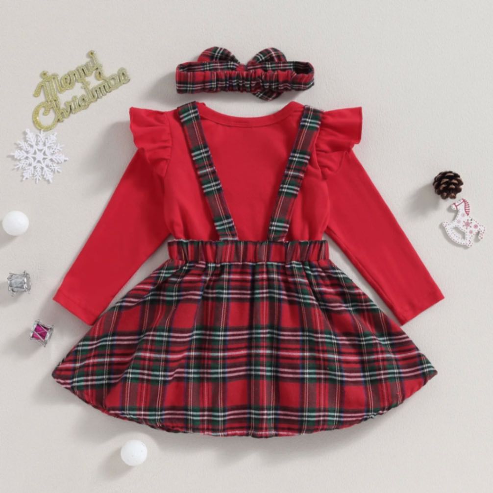 Ensemble de Noël Reindeer Joy | Tenue de Fête 3 Pièces