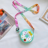 Le petit sac à bandoulière en silicone Donut | Sac à main imperméable pour enfants
