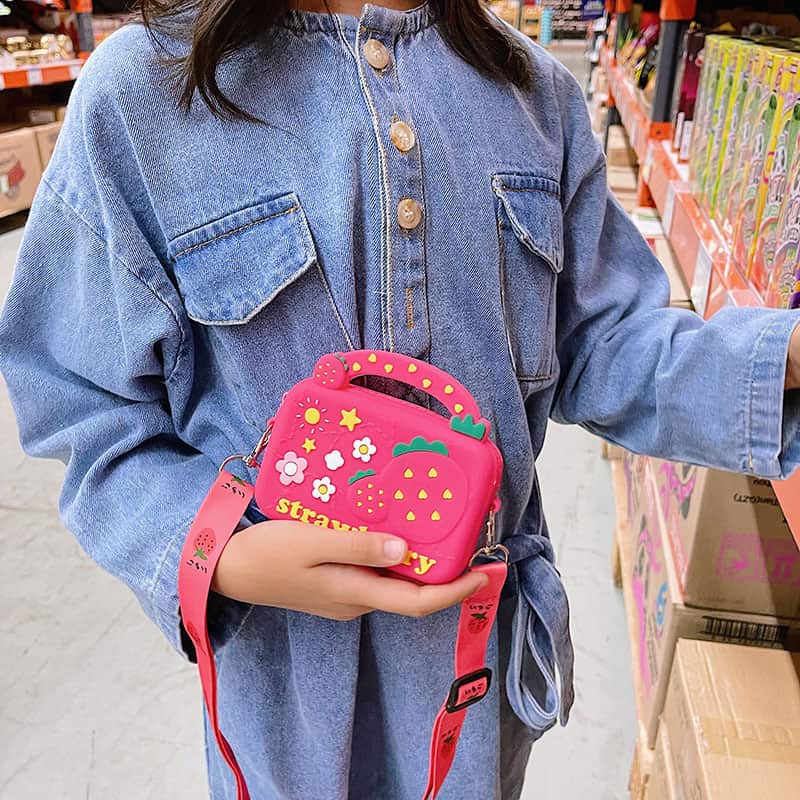 Le petit sac à bandoulière en silicone Donut | Sac à main imperméable pour enfants