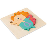 MontessoriFit Puzzle Animal 3D en Bois | Jouet d'Apprentissage Précoce