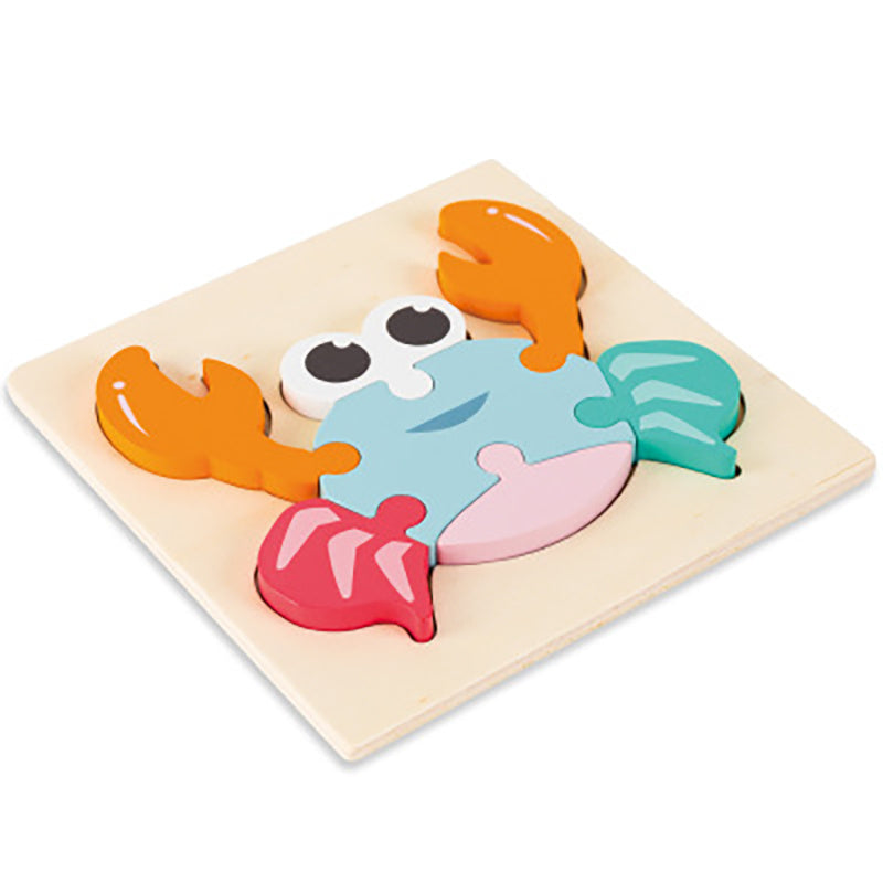 MontessoriFit Puzzle Animal 3D en Bois | Jouet d'Apprentissage Précoce