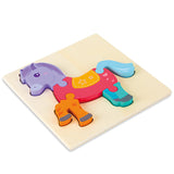 MontessoriFit Puzzle Animal 3D en Bois | Jouet d'Apprentissage Précoce
