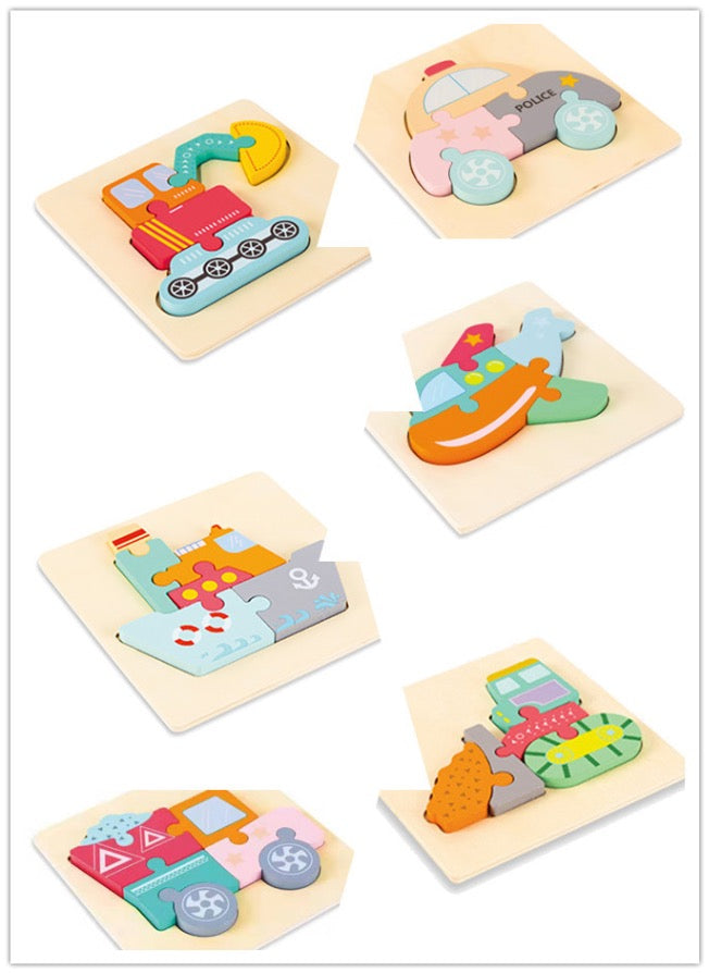 MontessoriFit Puzzle Animal 3D en Bois | Jouet d'Apprentissage Précoce