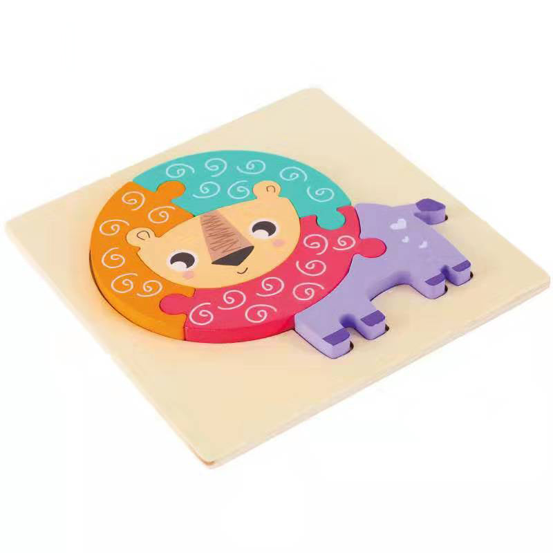 MontessoriFit Puzzle Animal 3D en Bois | Jouet d'Apprentissage Précoce