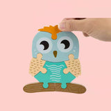 MontessoriFit Puzzle Animal 3D en Bois | Jouet d'Apprentissage Précoce