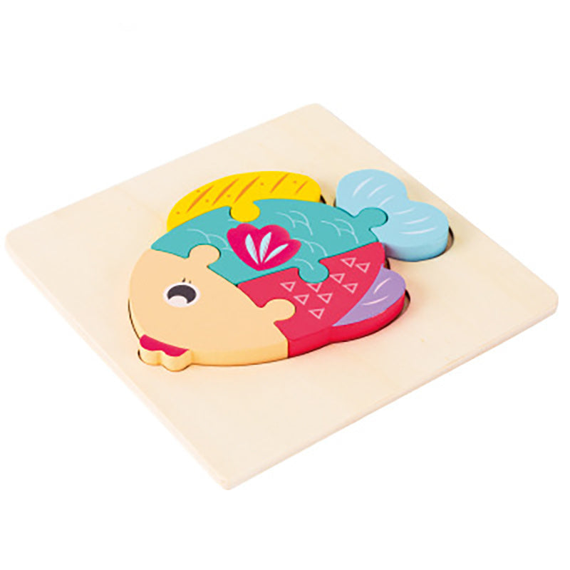 MontessoriFit Puzzle Animal 3D en Bois | Jouet d'Apprentissage Précoce