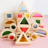Blocs Sensoriels en Bois Colorés Enfant | LumiBlocks