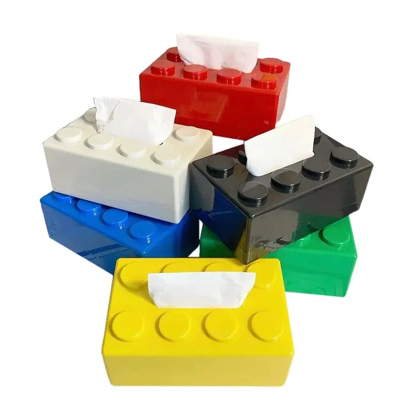 Boîte à mouchoirs briques de construction