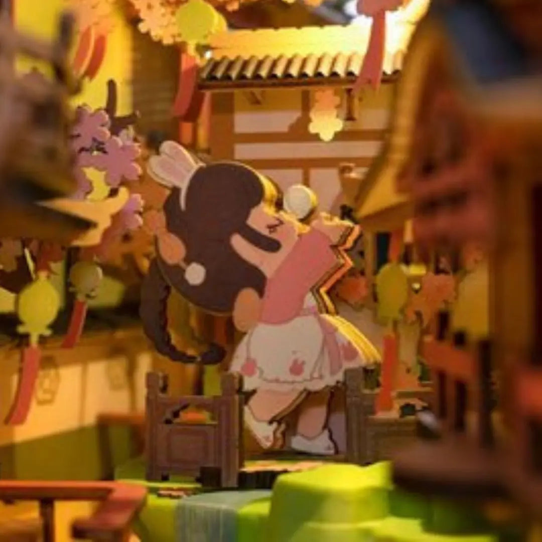 Book Nook Sakura en Bois avec Lumière LED - SakuraDream