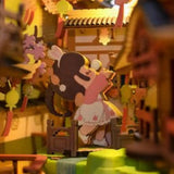 Book Nook Sakura en Bois avec Lumière LED - SakuraDream
